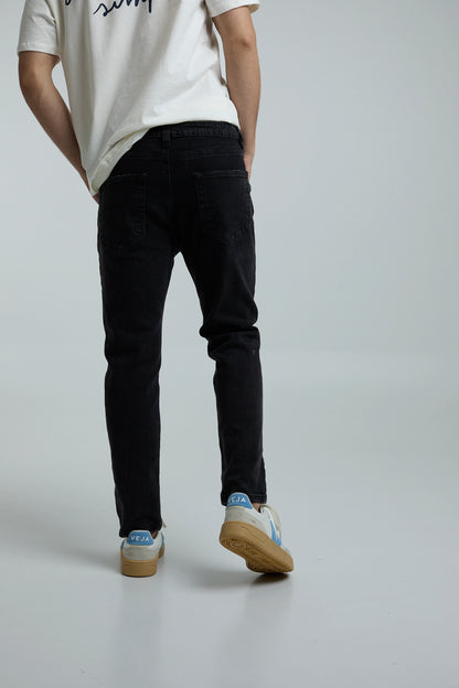 JEANS CROP NEGRO