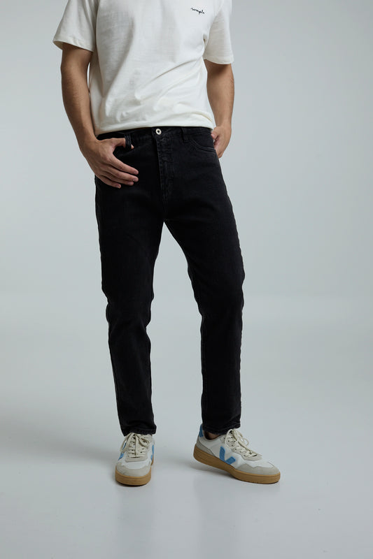 JEANS CROP NEGRO