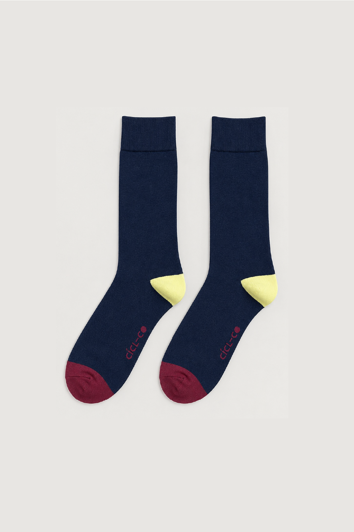 Medias Azul Oscuro - Amarillo y  Vino