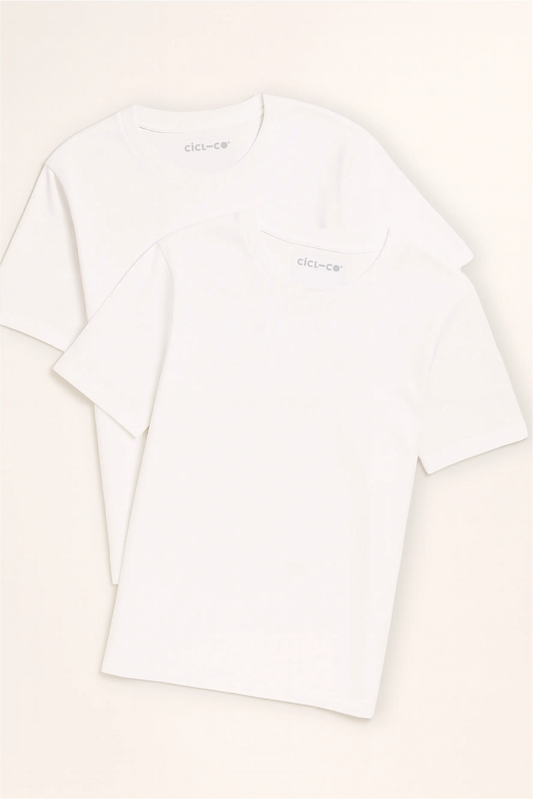 Pack camisetas básicas blanco/blanco