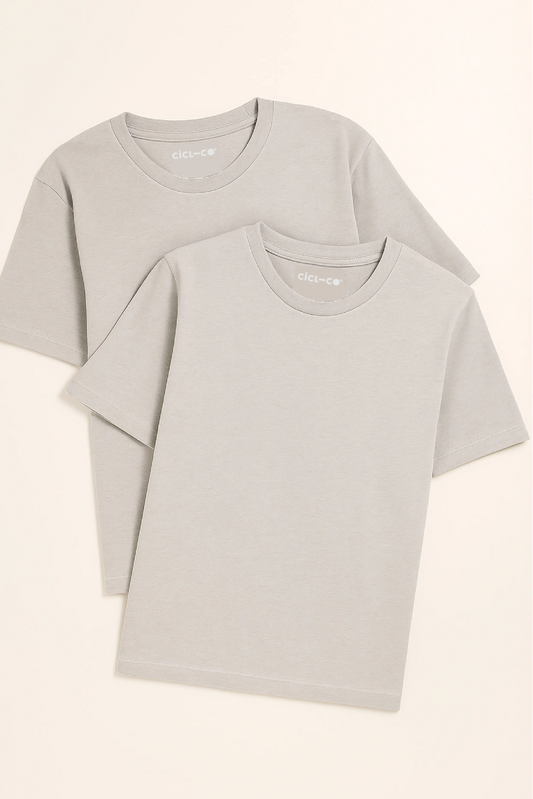 Pack camisetas básicas gris/gris
