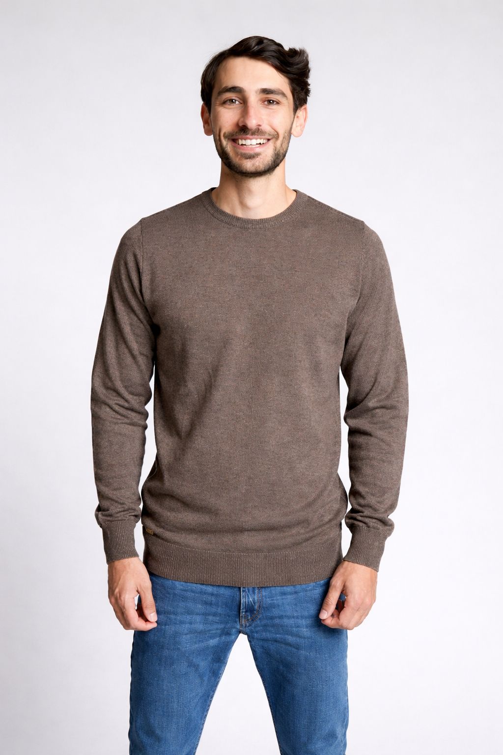 Sueter tejido básico  Café Jaspeado