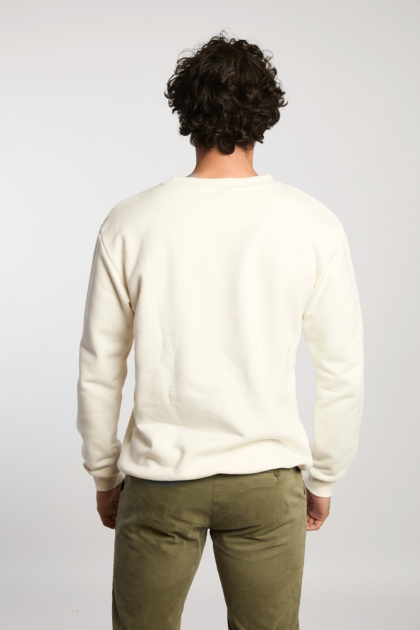 Saco cuello redondo crudo