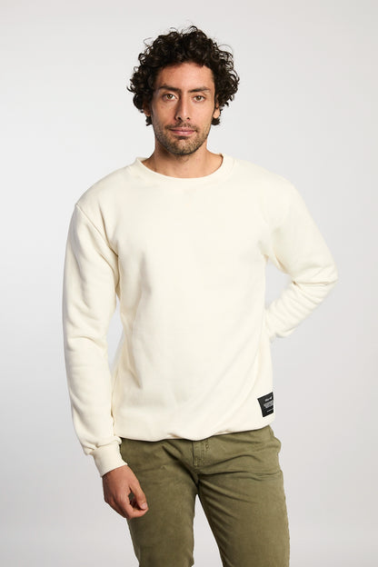 Saco cuello redondo crudo