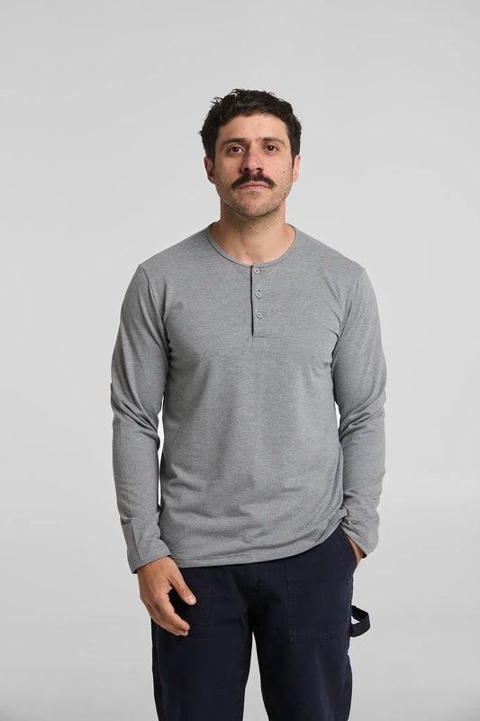 Camiseta henley gris