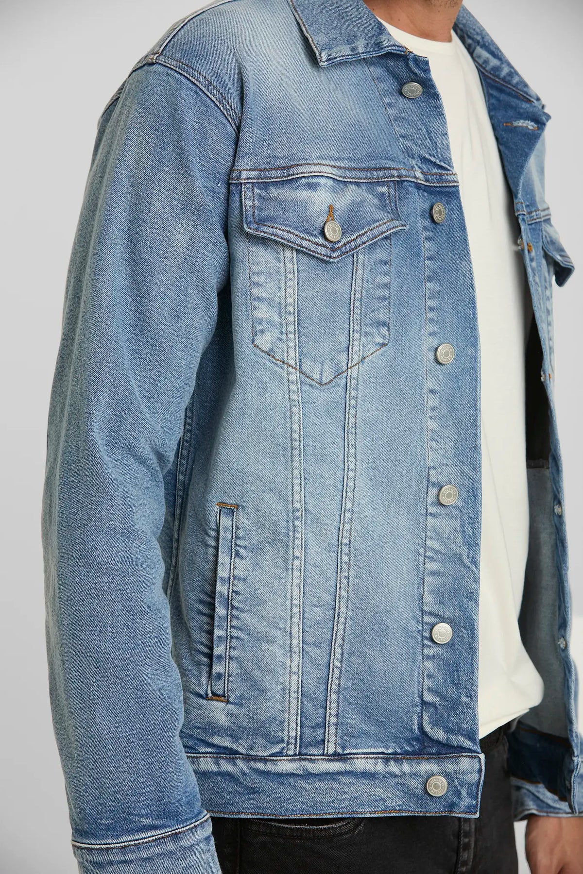 Chaqueta de Jean Azul Medio