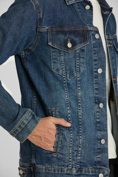 Chaqueta de Jean Azul Oscuro