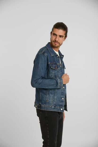 Chaqueta de Jean Azul Oscuro