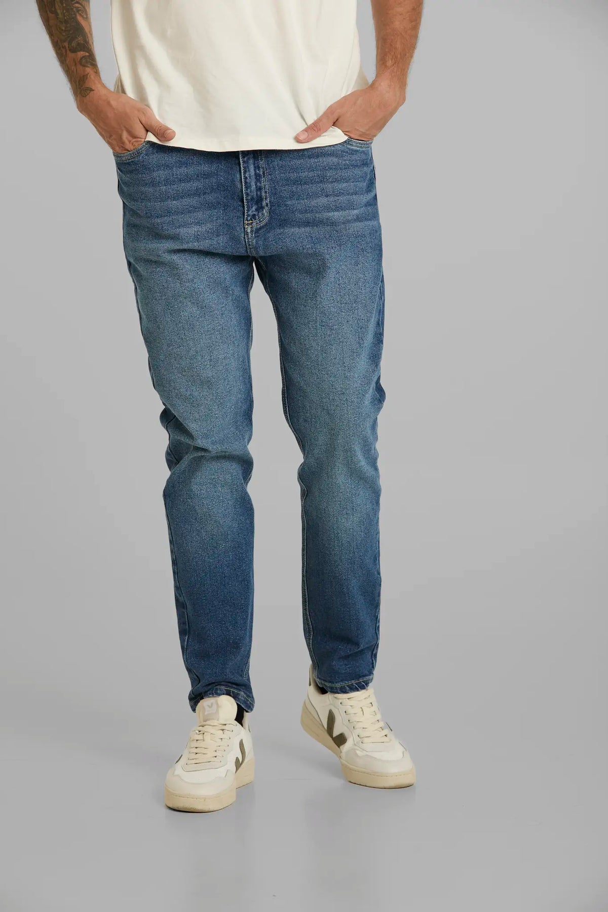 JEANS CROP AZUL MEDIO