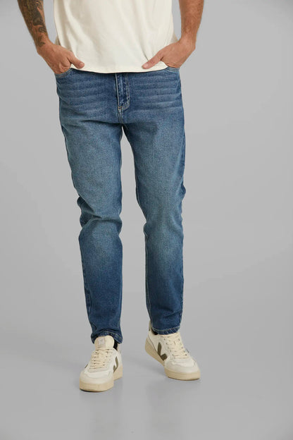 JEANS CROP AZUL MEDIO