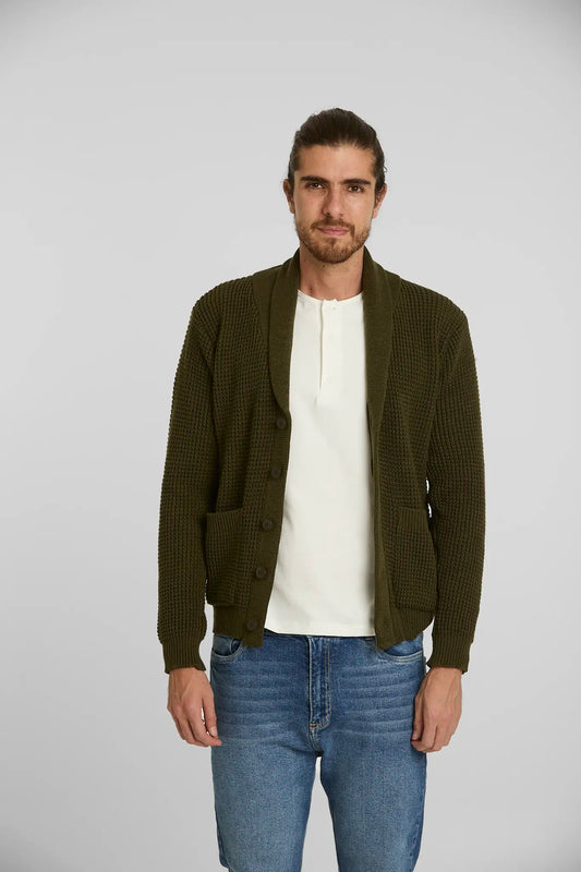 Sweater Tejido Shawlneck Verde