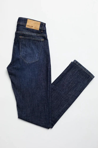 Jeans de hombre color azul oscuro  slim fit algodón y spandex