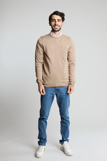 Sueter tejido básico beige