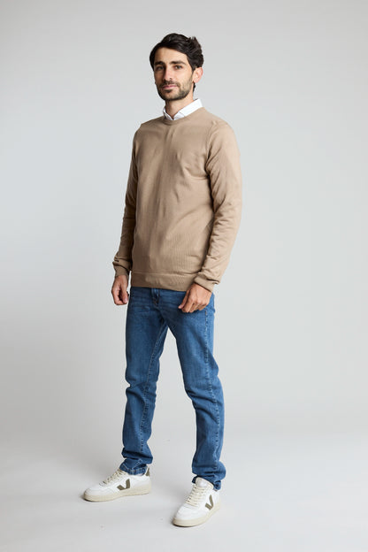 Sueter tejido básico beige