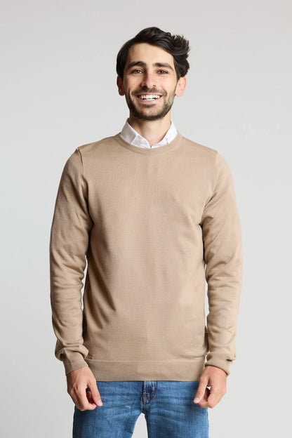 Sueter tejido básico beige
