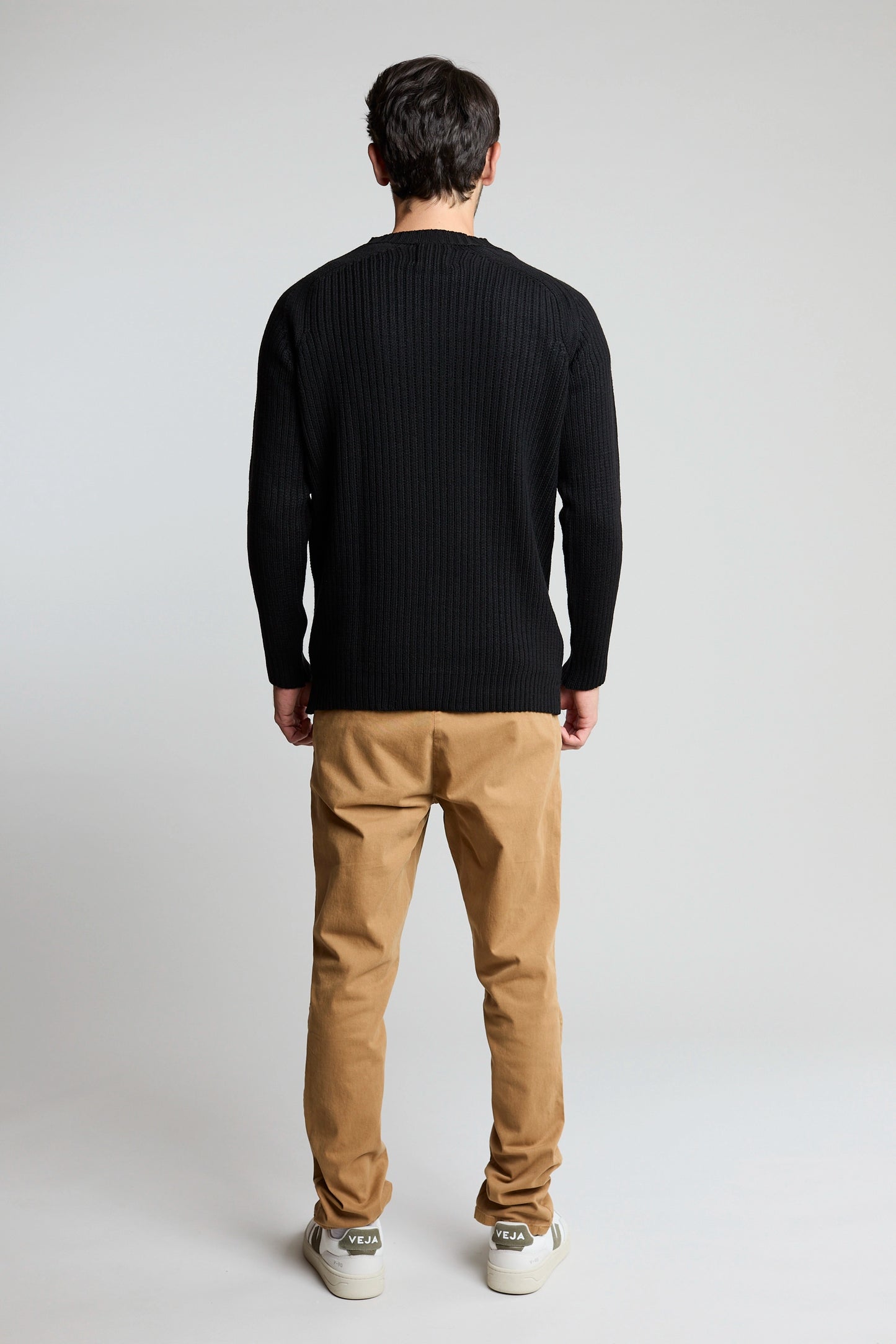Sueter tejido ranglan negro