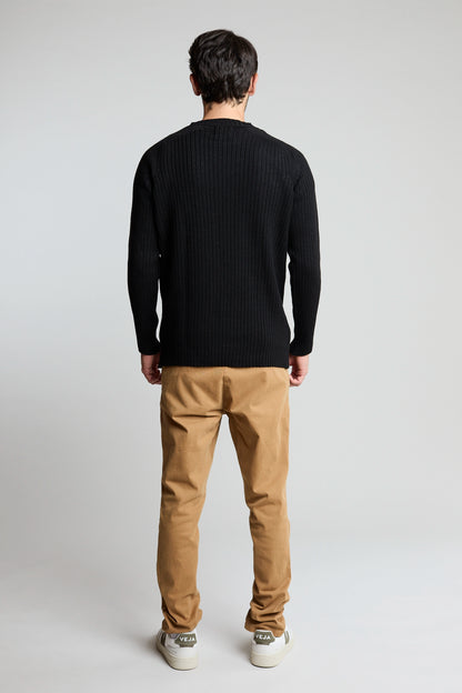Sueter tejido ranglan negro