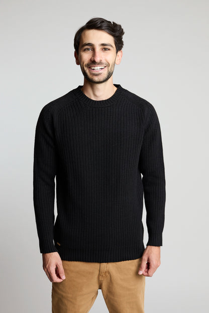 Sueter tejido ranglan negro