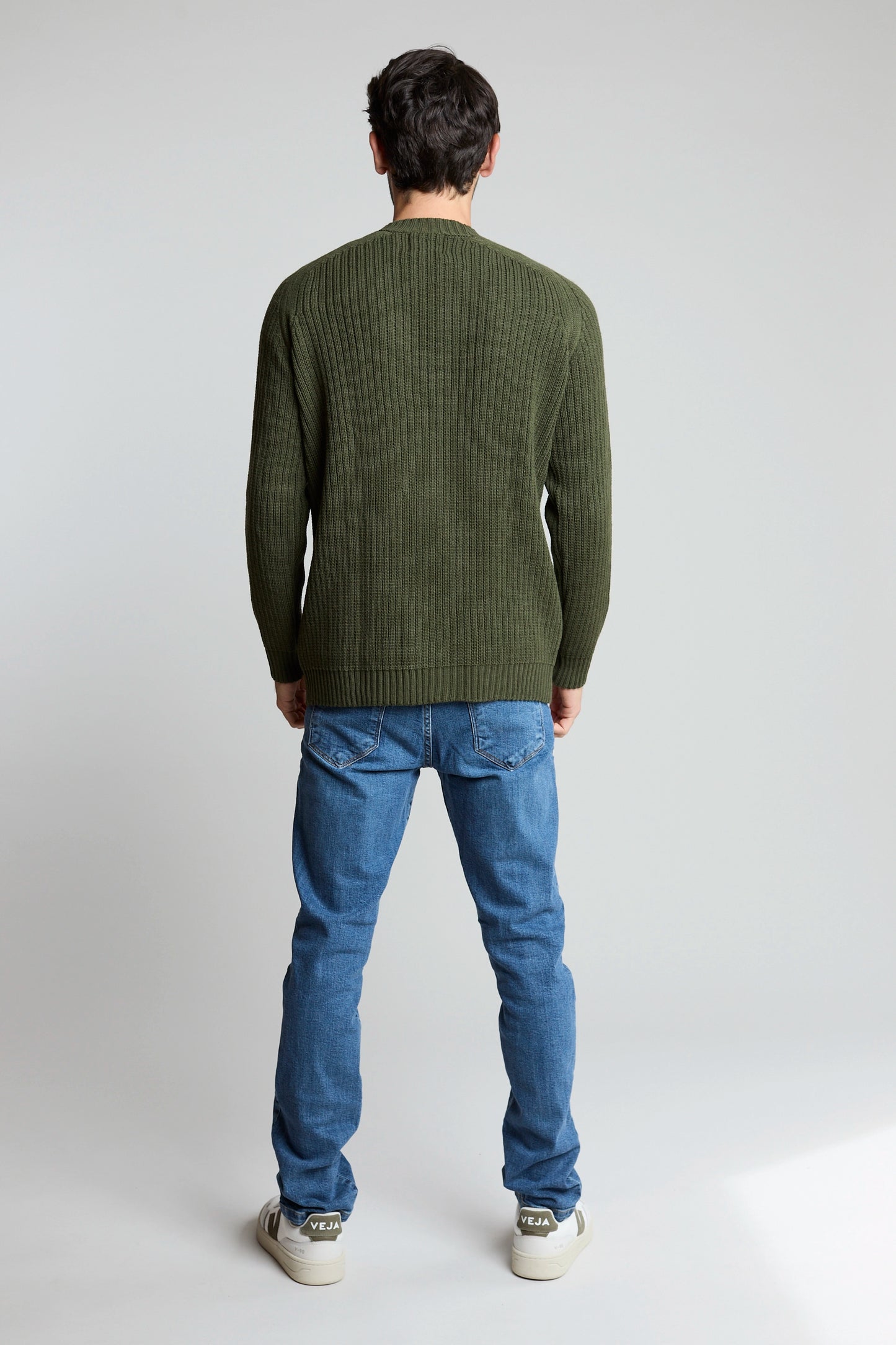 Sueter tejido ranglan verde militar