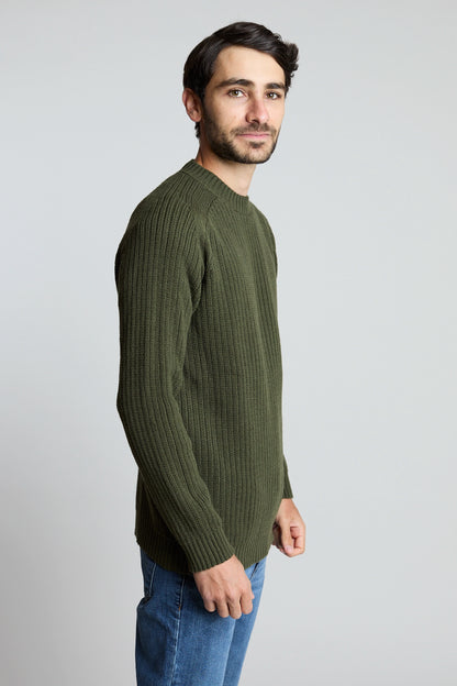 Sueter tejido ranglan verde militar