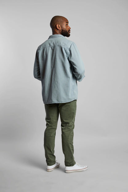 Sobrecamisa hombre algodón color azul claro