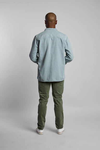 Sobrecamisa hombre algodón color azul claro