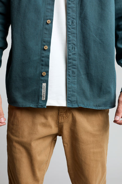 Sobrecamisa verde petróleo